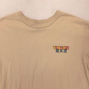Volcom Crew Neck Short Sleeve Graphic T Shirt Mens Size Medium M Tan